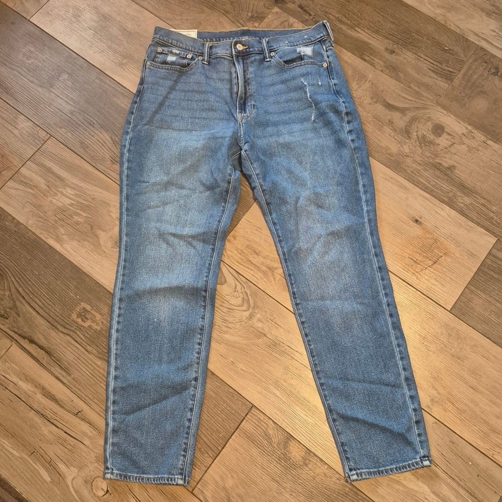 Abercrombie & Fitch Mens Athletic Slim Jeans Medium Wash Blue 34x32 Denim Pants